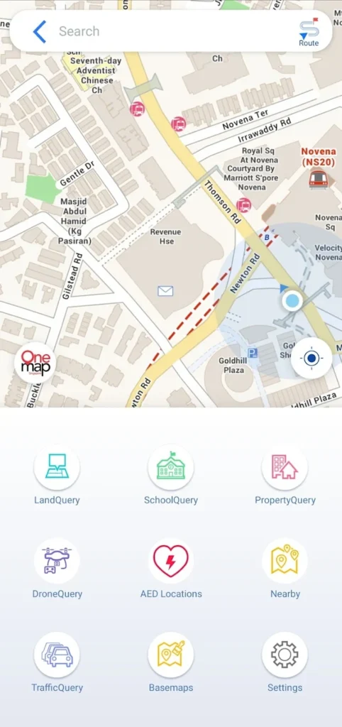 OneMap SG​ Bugis