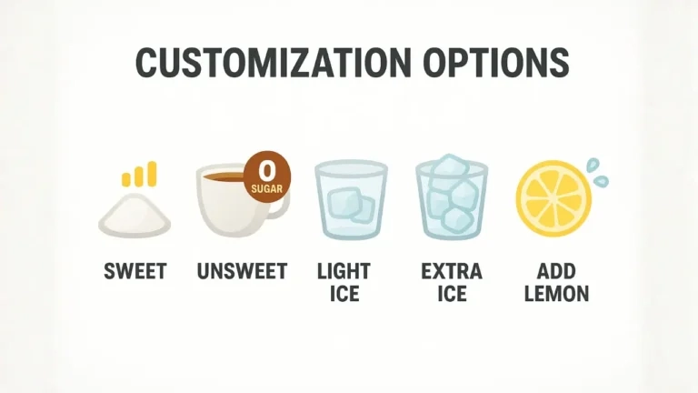 Customization Options (Sugar, Ice & Toppings)​