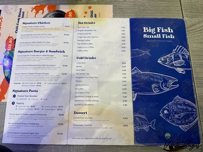 Big Fish Small Fish Bugis Menu desserts